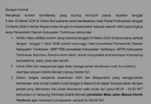Kondisi Keamanan, ASN Tambrauw Kembali Masuk Kerja 7 April 2026