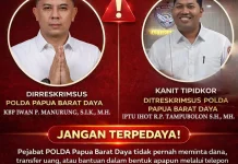 Modus Penipuan Beredar Mengatasnamakan Ditreskrimsus Polda Papua Barat Daya