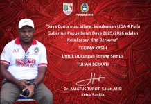 Liga 4 Piala Gubernur PBD 2026 Sukses, Dr. Amatus Turot Berterima Kasih