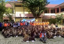 BPBD PBD dan Kota Sorong Latih Siswa SMK Negeri 2 Hadapi Situasi Darurat
