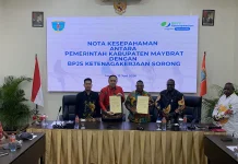 Teken MoU, Pemkab Maybrat dan BPJS Ketenagakerjaan Komitmen Lindungi Pekerja