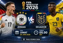 Laga Penentu Grup E Piala Dunia 2026, Jerman Vs Ekuador