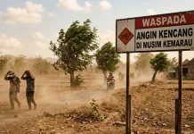 Musim Kemarau Potensi Angin Kencang, Masyarakat Diminta Waspada