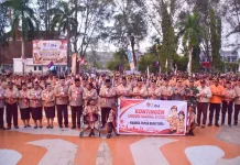 Upacara Pelepasan Kontingen Pramuka PBD menuju Jambore Nasional XII