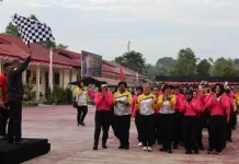 Semarak Sambut HUT RI ke-81 dan HUT Polwan ke-78, Polda PBD Laksanakan Jalan Santai
