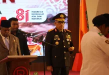 Kapolda Hadiri Pengukuhan Paskibraka Tingkat Provinsi Papua Barat Daya