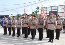 Kapolres Sorong Selatan Pimpin Upacara Pelantikan, Pengukuhan dan Sertijab