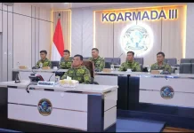 Pangkoarmada III Ikuti Vicon Tasyakuran HUT Ke-74 Penyelam TNI AL