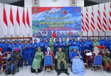 Koarmada III Ikuti Vicon Donor Darah dalam Rangka HUT ke-81 TNI