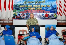 Prajurit TNI-Polri Donor Darah, Dukung Ketersediaan Stok Darah PMI Sorong