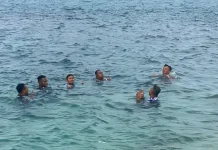 Satpolairud Polresta Sorong Kota Asah Kemampuan Renang di Laut