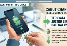 Cabut Charger HP sebelum 100% Justru Bikin Baterai Awet