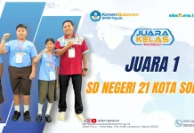 Jawara se-Papua, Tiga Siswa SD Negeri 21 Bawa PBD ke Nasional Juara Kelas