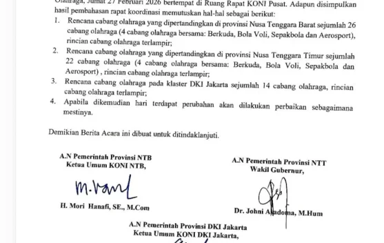 PON XXII 2028 Bakal Digelar di 3 Provinsi
