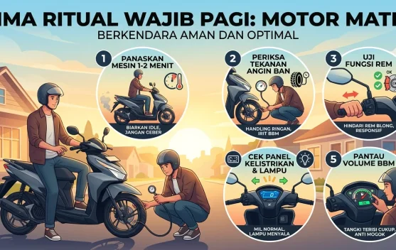 Lima Hal Wajib Pengendara Motor Matic Ketahui sebelum Beraktivitas di Pagi Hari