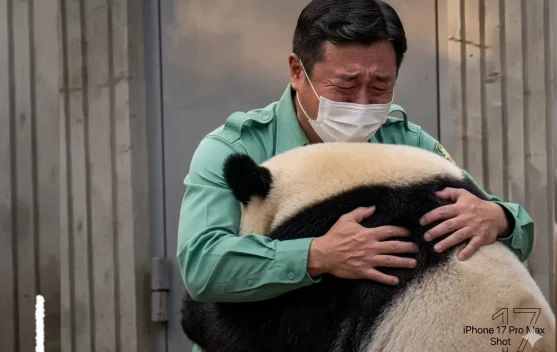 Menyentuh Hati, Momen Pertemuan Kembali Kakek Kang dan Panda Fu Bao di Tiongkok