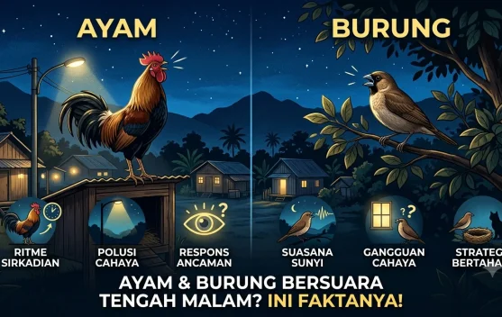 Mengapa Ayam dan Burung Kerap Bersuara di tengah Malam