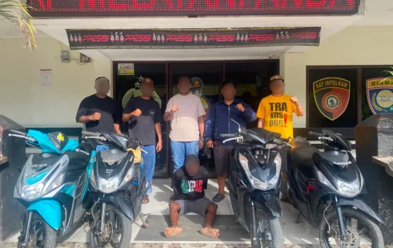 Tim Opsnal Elang Polsek Sorbar Berhasil Amankan Pelaku Curanmor dan  BB 5 Unit Motor