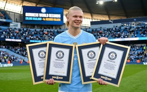Fantastis! Erling Haaland Terima 4 Sertifikat Guinness World Records