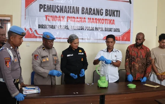 Ditresnarkoba Polda Papua Barat Daya Musnahkan 3,36 Gram Sabu