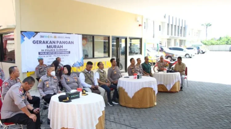 Polres Sumenep Dukung Gerakan Pangan Murah Polri
