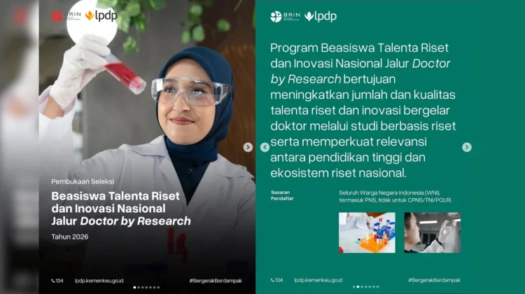 LPDP dan BRIN Hadirkan Beasiswa “Doctor by Research”