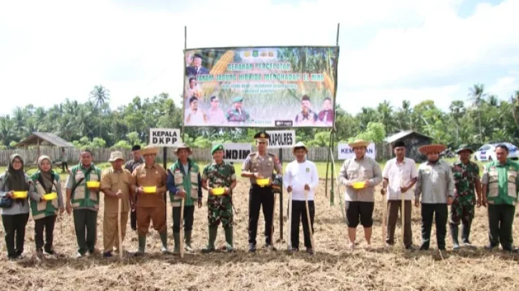 Hadapi El Nino, Kapolres Sumenep Dukung Percepatan Tanam Padi dan Jagung