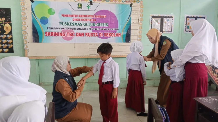 Cegah Penularan, Puskesmas Guluk-Guluk Lakukan Skrining TBC dan Kusta di Sekolah