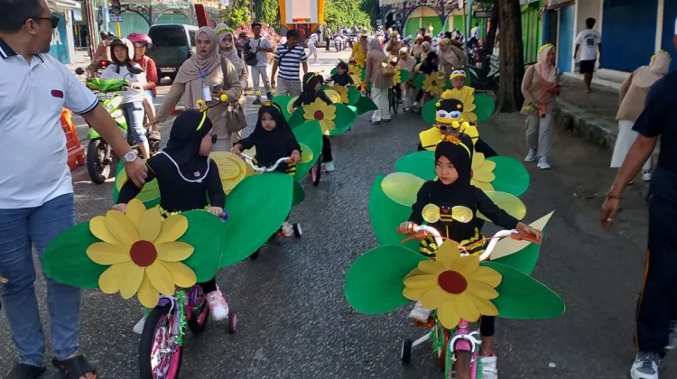 PAUD Al-Qur’an Suryalaya Gelar Pawai Sepeda Hias Bertema Flora Fauna