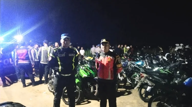 Satlantas Polres Sumenep Tertibkan Puluhan Motor Balap Liar di Jalur Bandara Trun