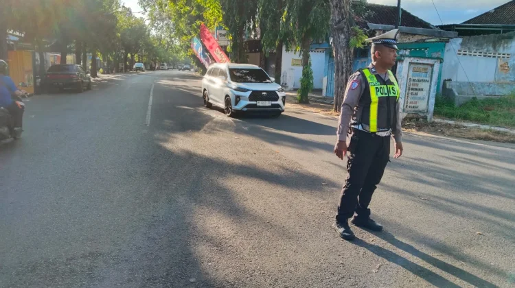 Satlantas Sumenep Gelar Giat Strong Point
