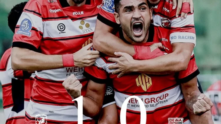 Brandao Bawa Madura United Unggul di Babak Pertama Atas Dewa United 1-0