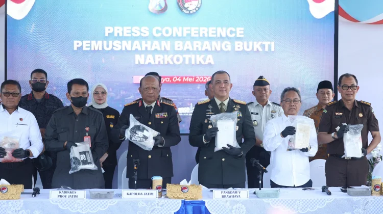 Polda Jatim Musnahkan 22,226 Kg Kokain yang Ditemukan di Wilayah Polres Sumenep