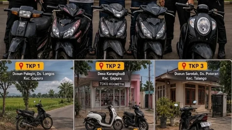 Polres Sumenep Ungkap Curanmor di Tiga Lokasi, Tiga Pelaku Ditangkap