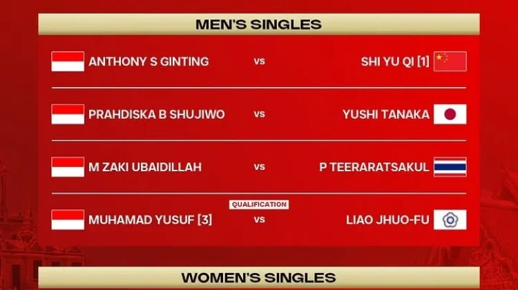 BWF World Tour Badminton, Pemain Asli Madura Ikut Tampil Thailand Open