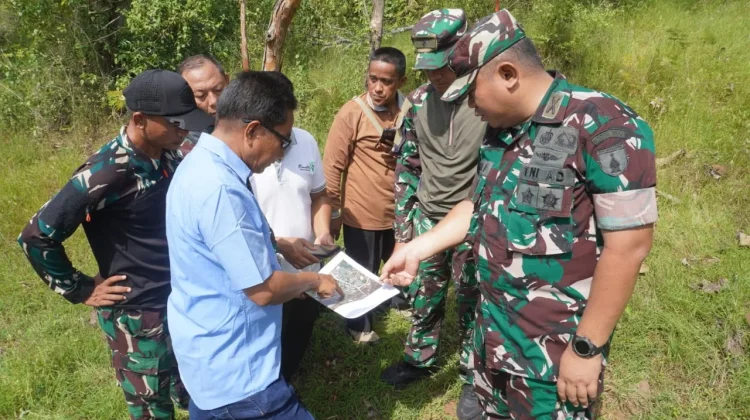 Dandim Sumenep Kawal Penetapan Batas Lahan Yon TP 931/Ksatria Jokotole