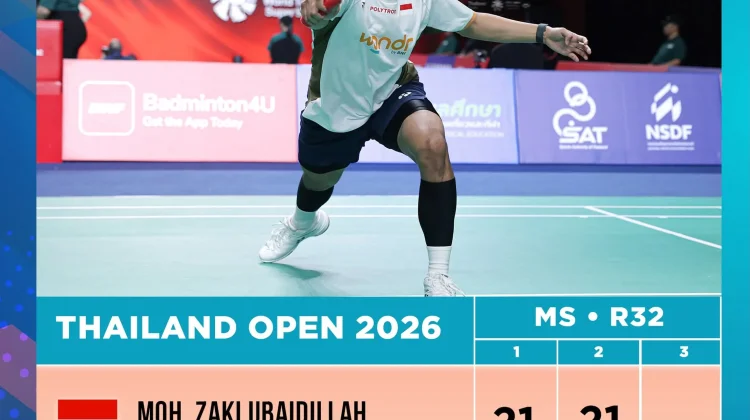 Ubed Amankan Tiket Babak Kedua Thailand Open 2026 di Bangkok