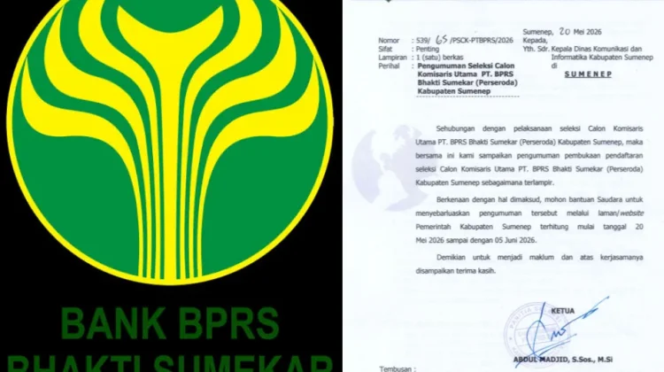 Pemkab Sumenep Buka Seleksi Komisaris Utama PT BPRS Bhakti Sumekar