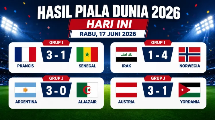 Prancis dan Argentina Menang Meyakinkan pada Hari Keenam Piala Dunia 2026
