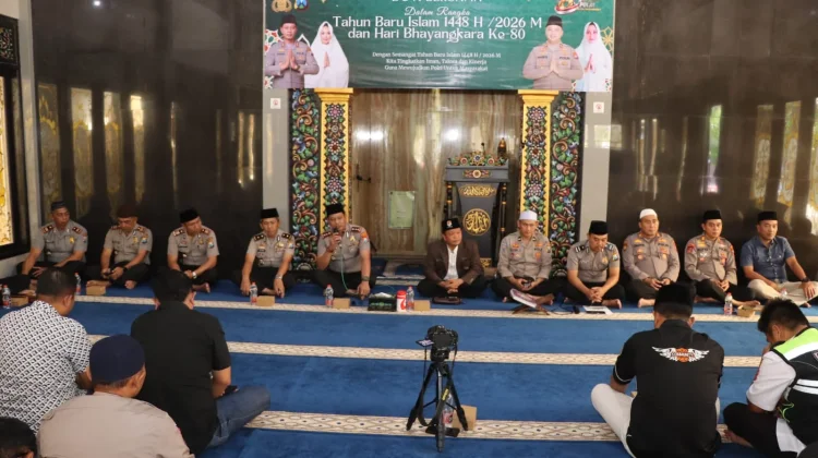 Polres Sumenep Gelar Doa Bersama Tahun Baru Islam 1448 H dan Hari Bhayangkara ke 80