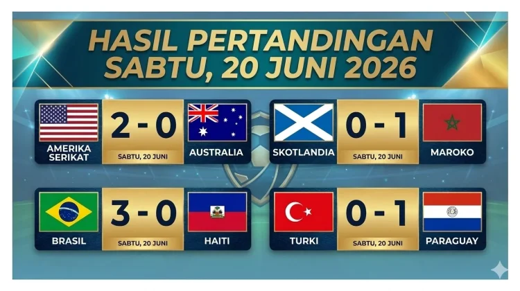 Amerika Serikat Sempurna di Grup D, Turki dan Haiti Tersingkir