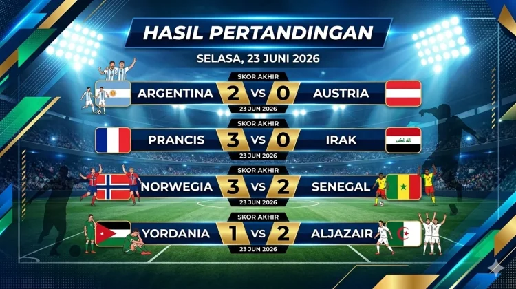 Argentina, Prancis dan Norwegia Resmi Lolos ke 32 Besar