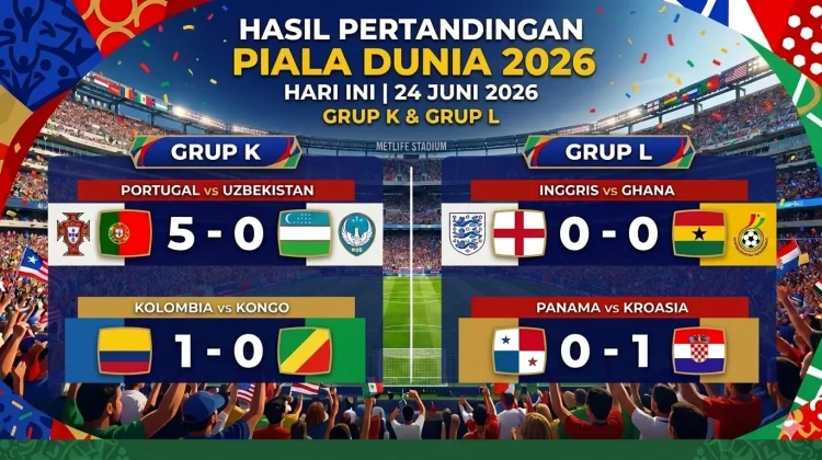 Hasil Piala Dunia 2026: Portugal Pesta Gol, Inggris Ditahan Ghana