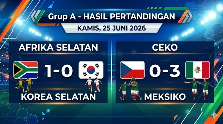 Klasemen Akhir Grup A: Meksiko Sempurna, Afrika Selatan Dampingi ke Fase Gugur