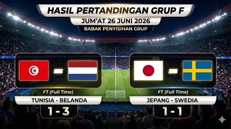 Belanda Juara Grup F Piala Dunia 2026, Jepang Lolos ke Babak 32 Besar
