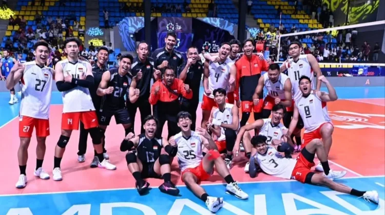 Bangkit dari Kekalahan, Skuad Garuda Merah Putih Melenggang ke Semifinal AVC Cup