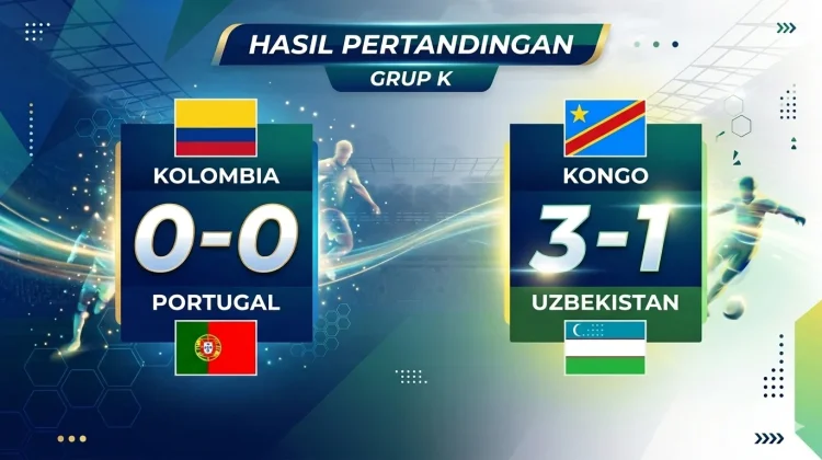 Hasil Grup K Piala Dunia 2026: Kolombia Juara Grup, Portugal Lolos ke Babak 32 Besar