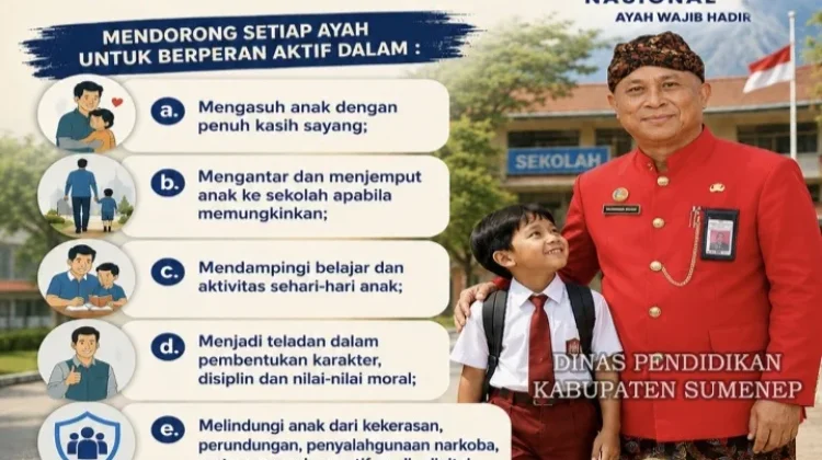 Disdik Sumenep Gaungkan Gerakan Ayah Wajib Hadir di Harganas Ke-32