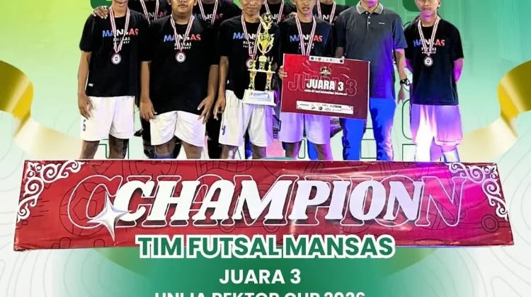 MAN Sumenep Sabet Juara 3 dan Top Skor Futsal UNIJA Rektor Cup 2026