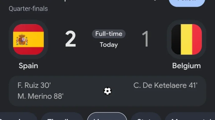 Tundukkan Belgia 2-1, Spanyol Tantang Prancis di Semifinal